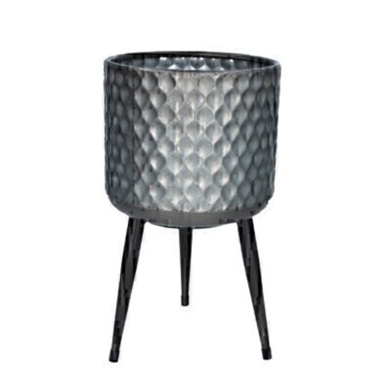 This Galvanised Metal Pot Cover with Legs from designer Gisela Graham would look lovely in your home. Suitable for an artifical or real plant and comes available in small medium and large sizes.  Great to show off your plants and would look great on its own or as part of the set. Would make an ideal gift for a gardener or someone who likes plants.  This is the Small version at 17cm x 20cm.